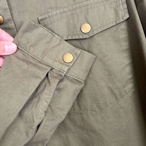 Savanna‎ Jane Jacket Womens Med Green Americana Star Embroidered Patchwork Shirt - Picture 4 of 10